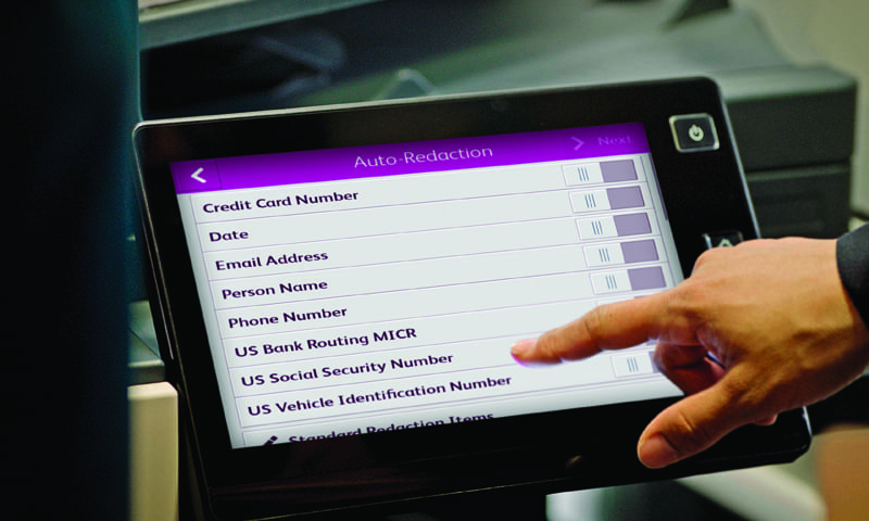 Écran application Auto-Redaction Écran application Auto-Redaction